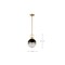 Nuvo Everton 1-Light Pendant 10 in. Matte Black & Brass Etched Opal Glass 60/7876 - alternate 7